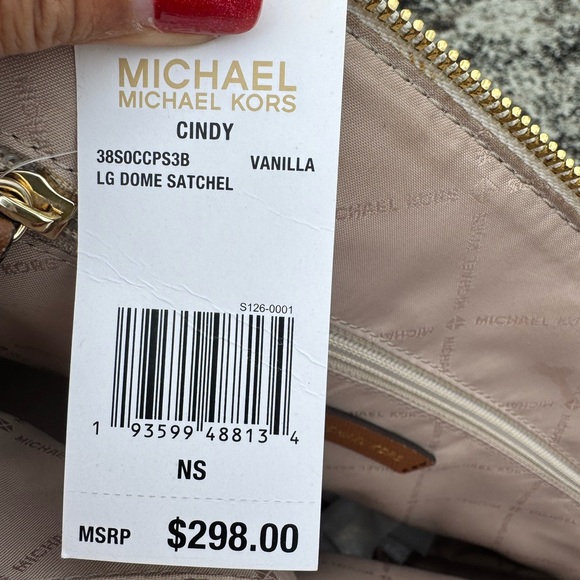 Michael Kors Signature Dome Satchel Vanilla Brown Crossbody Strap Minor Flaws - Picture 16 of 16